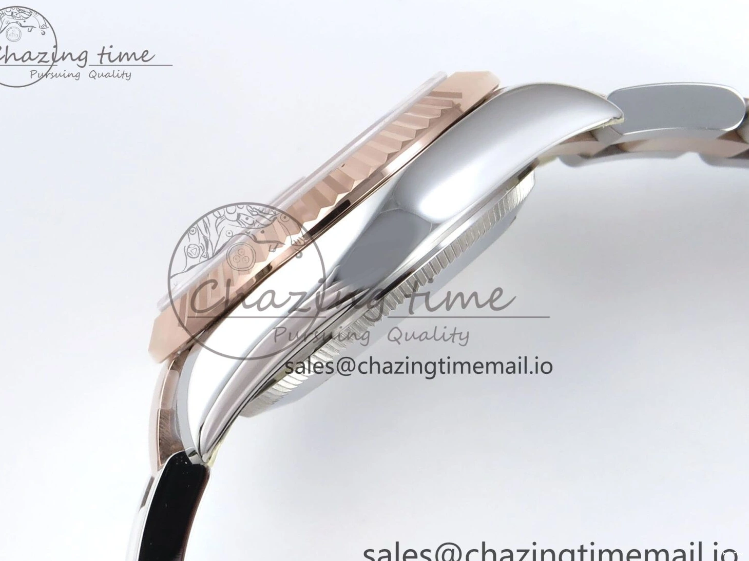 MiroTime 0218 DateJust 31 278271 ARF 1:1 Best Edition 904L Steel Purple Roman Diamonds Dial on SS RG Oyster Bracelet ETA TechFriendly 523